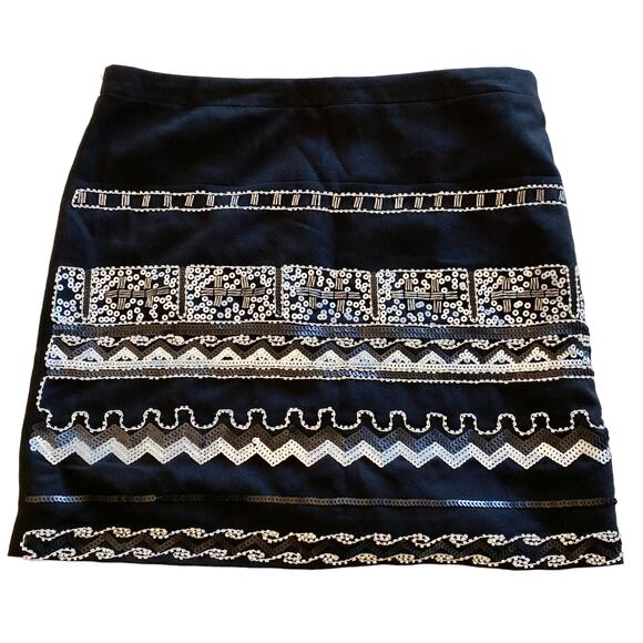 Ya Los Angeles Dresses & Skirts - Ya Los Angeles Beaded Black Mini Skirt Medium NWT